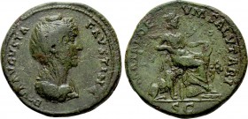 DIVA FAUSTINA I (Died 140/1). Sestertius. Rome. Struck under Antoninus Pius.