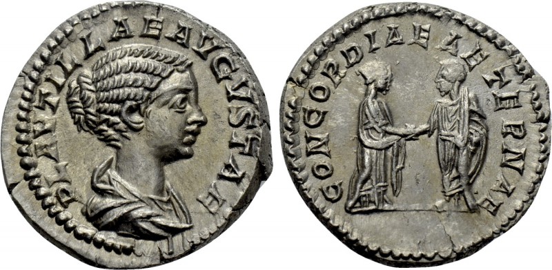PLAUTILLA (Augusta, 202-205). Denarius. Rome. 

Obv: PLAVTILLAE AVGVSTAE. 
Dr...