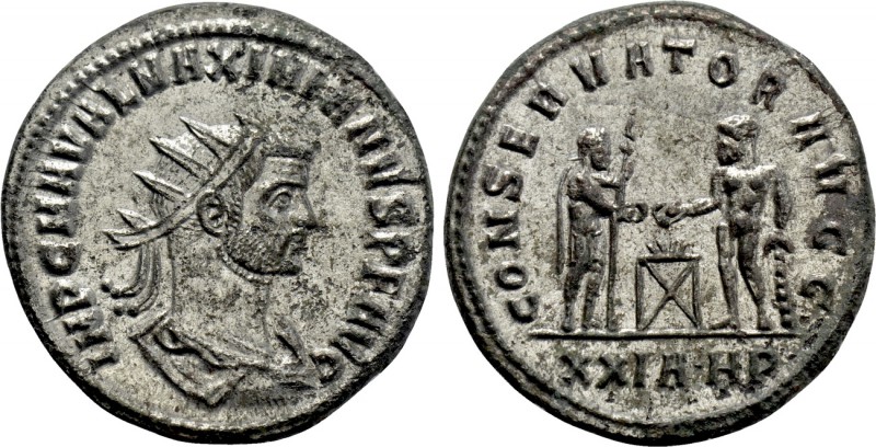 MAXIMIANUS HERCULIUS (First reign, 286-305). Antoninianus. Siscia. 

Obv: IMP ...