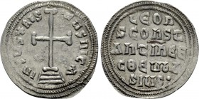 LEO III THE ISAURIAN with CONSTANTINE V (717-741). Miliaresion. Constantinople.