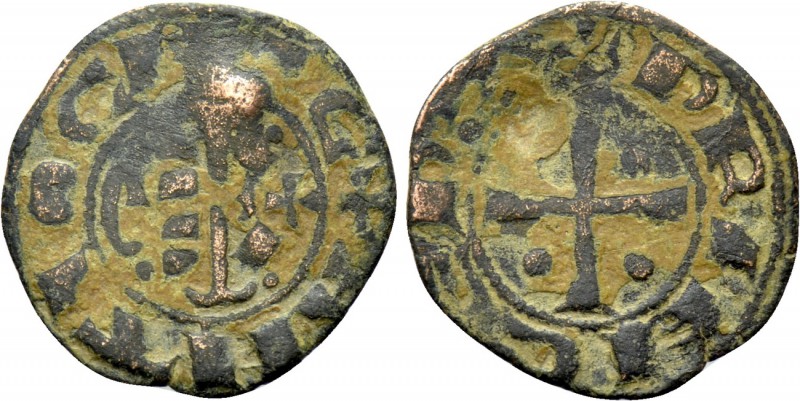 CRUSADERS. Antioch. Anonymous (12th-13th centuries). Ae Fractional Denier. Antio...