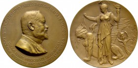 GERMANY. Karl Theodor (1843-1908). Ae Medal. By Eisenmenger und Schwerdtner. Commemorating the Achievements of the Statistician and Economic Historian...