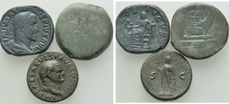 3 Roman Coins. 

Obv: .
Rev: .

. 

Condition: See picture.

Weight: g....