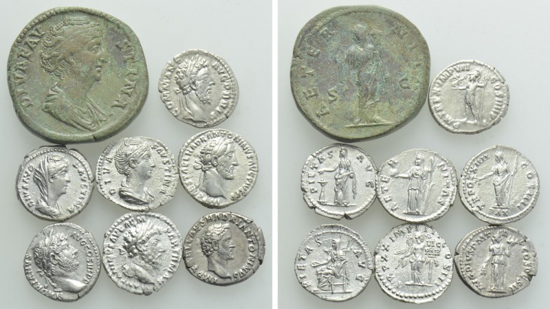 8 Coins of the Nervan - Antonian Dynasty. 

Obv: .
Rev: .

. 

Condition:...