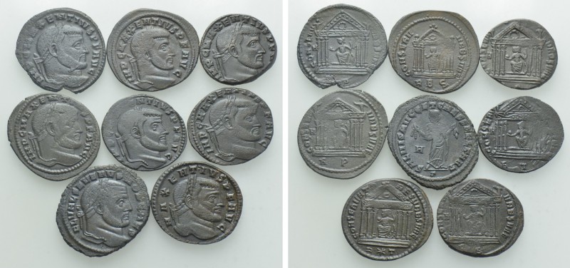 8 Folles of Maxentius and Severus. 

Obv: .
Rev: .

. 

Condition: See pi...