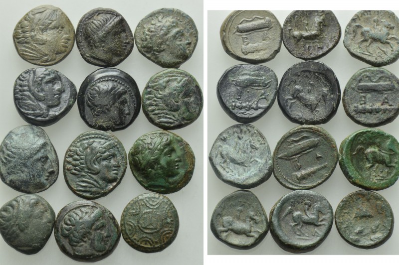 12 Coins of the Macedonian Kings. 

Obv: .
Rev: .

. 

Condition: See pic...