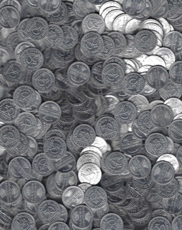 1300gr of 50 Pfennig (1922) in Mint State Condition. 

Obv: .
Rev: .

. 
...