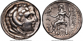 MACEDONIAN KINGDOM. Alexander III the Great (336-323 BC). AR tetradrachm (26mm, 6h). NGC Choice VF. Posthumous issue of Amphipolis, 315-294 BC. Head o...
