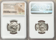 MACEDONIAN KINGDOM. Alexander III the Great (336-323 BC). AR tetradrachm (25mm, 11h). NGC VF, brushed. Posthumous issue of Ake or Tyre, uncertain date...