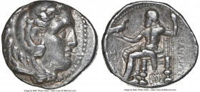MACEDONIAN KINGDOM. Alexander III the Great (336-323 BC). AR tetradrachm (25mm, 17.04 gm, 5h). NGC Choice Fine 4/5 - 4/5. Posthumous issue of Babylon,...