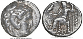 MACEDONIAN KINGDOM. Alexander III the Great (336-323 BC). AR tetradrachm (24mm, 17.00 gm, 7h). NGC Fine 5/5 - 3/5. Posthumous issue of Babylon, under ...