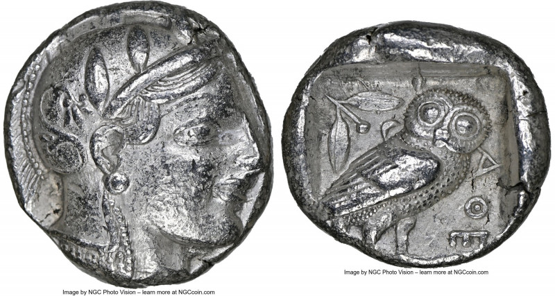 ATTICA. Athens. Ca. 465-455 BC. AR tetradrachm (23mm, 17.14 gm, 10h). NGC AU 4/5...