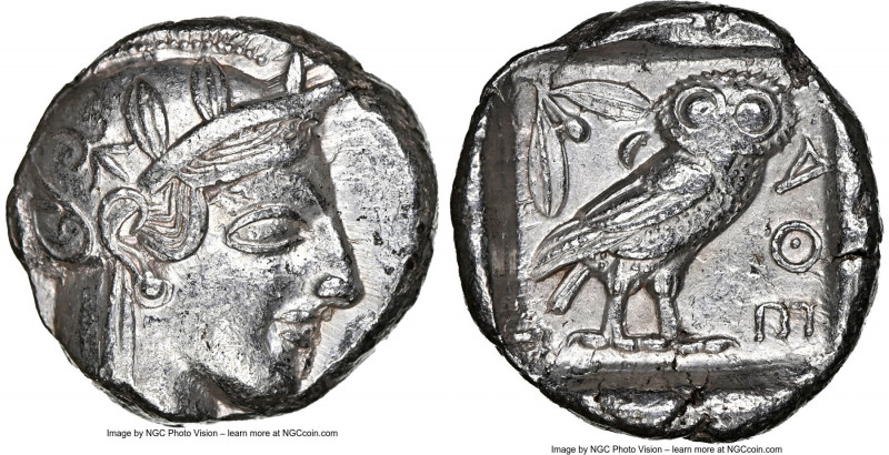 ATTICA. Athens. Ca. 440-404 BC. AR tetradrachm (24mm, 17.17 gm, 5h). NGC AU 4/5 ...