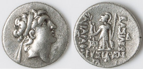 CAPPADOCIAN KINGDOM. Ariarathes IV Eusebes (220-163 BC). AR drachm (17mm, 3.95 gm, 12h). XF. Eusebeia under Mount Argaeus, dated Year 33 (188/7 BC). D...