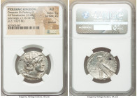 PTOLEMAIC EGYPT. Cleopatra III and Ptolemy IX Soter II (116/5-107 BC). AR stater or tetradrachm (27mm, 13.68 gm, 12h). NGC AU 5/5 - 2/5, brushed. Cypr...