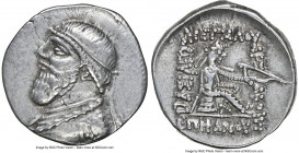 PARTHIAN KINGDOM. Mithradates II (ca. 121-91 BC). AR drachm (21mm, 11h). NGC Choice VF. Rhagae, ca. 109-96/5 BC. Diademed, draped bust of Mithradates ...