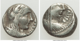 NABATAEAN KINGDOM. Rabbel II (ca. AD 70-106), and Gamilat. AR drachm (13mm, 3.77 gm, 1h). Fine. Petra, uncertain date. Laureate, draped bust of Rabbel...