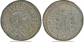 PISIDIA. Antioch. Philip I (AD 244-249). AE (25mm, 7.48 gm, 6h). NGC Choice XF 4/5 - 4/5. AD 245-247. IMP M IVL PHILIPPVS A, radiate, draped, and cuir...