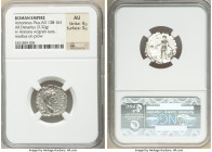 Antoninus Pius (AD 138-161). AR denarius (19mm, 3.32 gm, 6h). NGC AU 4/5 - 3/5. Rome, AD 153-154. ANTONINVS AVG PIVS P P TR P XVII, laureate head of A...