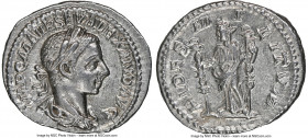Severus Alexander (AD 222-235). AR denarius (20mm, 2.96 gm, 12h). NGC Choice AU 5/5 - 4/5. Rome. IMP C M AVR SEV ALEXAND AVG, laureate and draped bust...
