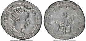 Gordian III (AD 238-244). AR antoninianus (22mm, 4.32 gm, 11h). NGC Choice XF 4/5 - 5/5. Rome, January-March AD 240. IMP CAES M ANT GORDIANVS AVG, rad...