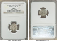 La Rioja. Provincial 1/2 Real 1854-B MS62 NGC, KM25. Softly struck, lustrous with cloudy tone. 

HID09801242017

© 2022 Heritage Auctions | All Ri...
