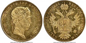 Ferdinand I gold Ducat 1845-A MS62 NGC, Vienna mint, KM2262. Semi-Prooflike fields. 

HID09801242017

© 2022 Heritage Auctions | All Rights Reserv...