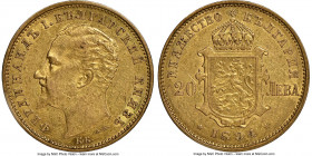 Ferdinand I gold 20 Leva 1894-KB AU53 NGC, Kremnitz mint, KM20. One year type. 

HID09801242017

© 2022 Heritage Auctions | All Rights Reserved