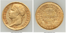 Napoleon gold 20 Francs 1808-A VF, Paris mint, KM587.1. 21.1mm. 6.41gm. AGW 0.1867 oz. 

HID09801242017

© 2022 Heritage Auctions | All Rights Res...