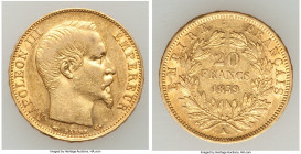 Napoleon III gold 20 Francs 1859-A XF, Paris mint, KM781.1. 21.1mm. 6.40gm. AGW 0.1867 oz. 

HID09801242017

© 2022 Heritage Auctions | All Rights...