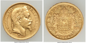 Napoleon III gold 20 Francs 1864-BB XF, Strasbourg mint, KM801.2. 21.0mm. 6.43gm. AGW 0.1867 oz. 

HID09801242017

© 2022 Heritage Auctions | All ...