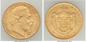 Charles III gold 20 Francs 1879-A VF, Paris mint, KM98. Two year type. 21.2mm. 6.45gm. AGW 0.1867 oz. 

HID09801242017

© 2022 Heritage Auctions |...