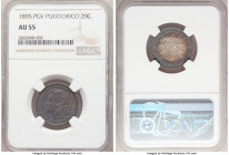 Spanish Colony. Alfonso XIII 20 Centavos 1895-PGV AU55 NGC, Madrid mint, KM22. One year type. 

HID09801242017

© 2022 Heritage Auctions | All Rig...