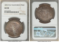Spanish Colony. Alfonso XIII Peso 1895-PGV AU58 NGC, Madrid mint, KM24. One Year type. 

HID09801242017

© 2022 Heritage Auctions | All Rights Res...