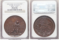 Confederation 3-Piece Lot of Certified "Shooting Festival" Medals NGC, 1) bronze "Bern - Thun Shooting Festival" Medal 1894 - MS63 Brown, Richter-228b...