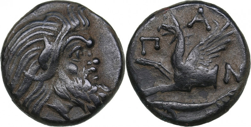 Bosporus Kingdom, Pantikapaion Æ tetrachalcon circa 345-310 BC
6.25 g. 21mm. VF/...