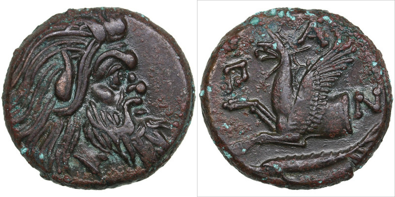 Bosporus Kingdom, Pantikapaion Æ tetrachalcon Circa 345-310 BC
6.40g. 20mm. AU/A...