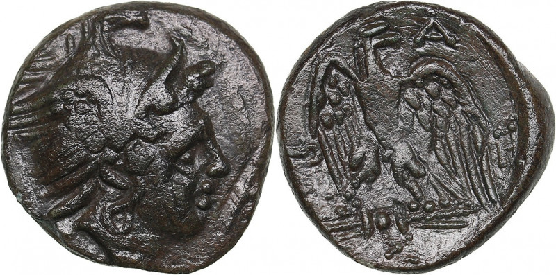 Macedonian Kingdom Æ - Philip V (221-179 BC)
3.93g. 18mm. VF/XF Helmeted head of...