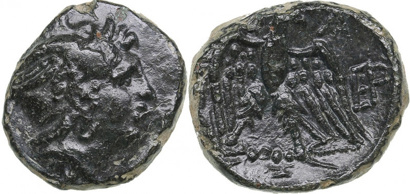 Macedonian Kingdom Æ - Perseus (179-168 BC)
5.67g. 18mm. VF/XF Helmeted head of ...