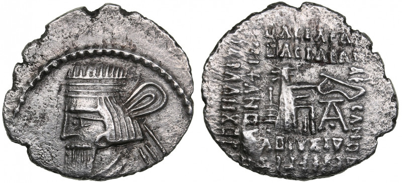 Parthian Kingdom, Ekbatana AR Drachm - Pakoros I (78-120 AD)
2.92g. 20mm. XF/VF ...