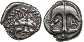 Thrace, Apollonia Pontica AR Drachm circa 450-404 BC
3.33g. 14mm. XF/VF
