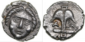 Thrace, Apollonia Pontica AR Drachm circa 450-404 BC
1.24g. 11mm. XF/XF