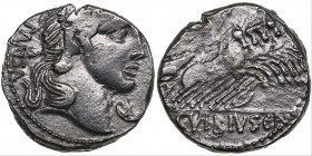 Roman Republic, Rome AR Denarius - C. Vibius C.f. Pansa (90 BC)
3.73g. 17mm. VF+/VF
