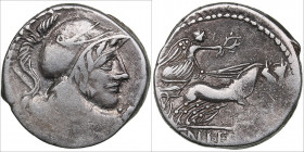 Roman Republic, Rome AR Denarius - Cn. Lentulus Clodianus (88 BC)
3.55g. 18mm. VF/VF Х / CN • LENTVL. RCV I 254, RSC 50.