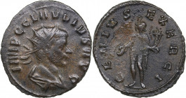 Roman Empire Æ Antoninianus - Claudius II Gothicus (268-270 AD)
3.04g. 21mm. VF/XF IMP CLAVDIVS AVG/ GENIO EXCERCI.
