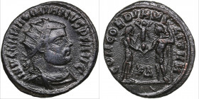 Roman Empire, Cyzicus Æ Radiatus - Maximian (AD 286-305)
3.19g. 22mm. VF/VF