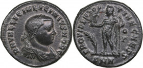Roman Empire, Nicomedia Æ Follis - Licinius II (317-324 AD)
2.97g. 18mm. AU/AU D N VAL LICIN LICINIVS NOB C/ PROVIDENTIAE CAESS / SMN. RIC 34