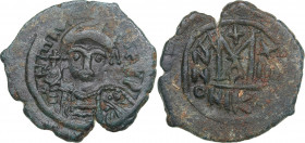 Byzantine, Nikomedia Æ Follis or 40 Nummi - Maurice Tiberius (AD 582-602)
11.68g. 33mm. VF/XF