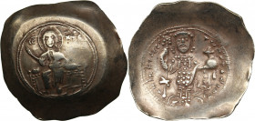 Byzantine EL Histamenon Nomisma - Nicephorus III Botaniates (1078-1081 AD)
4.25g. 30mm. AU/VF Constantinople. Christ Pantokrator enthroned facing IC-...