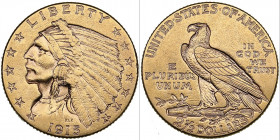 USA 2 1/2 dollars 1915
4.19 g. XF/XF KM 128.